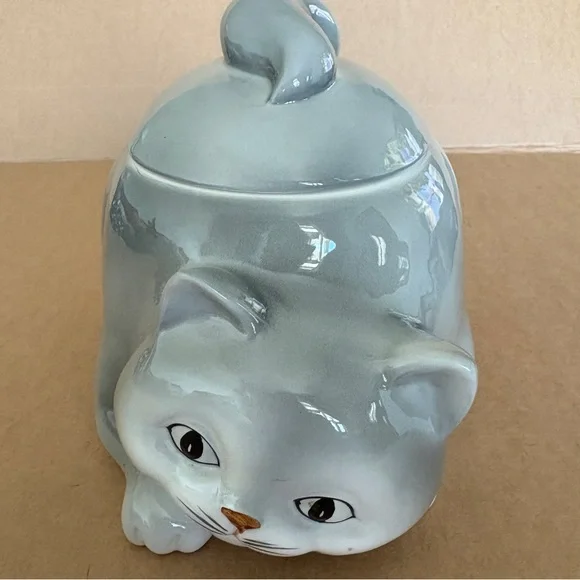 Vintage 1980 Hand painted Otagiri Cat Cookie Jar Made in Japan Kitty Cookie Jar - Picture 15 of 15